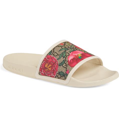 flower embroidered gucci shoes|gucci floral slides nordstrom.